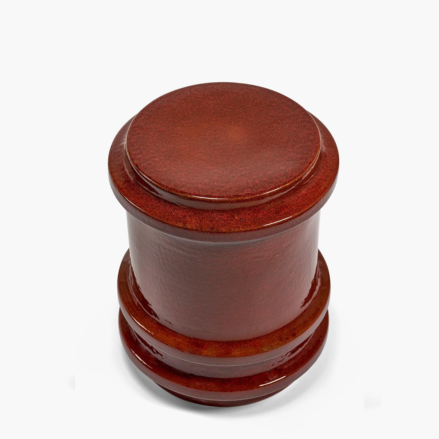 Belgian Horton Dark Red Side Table For Sale