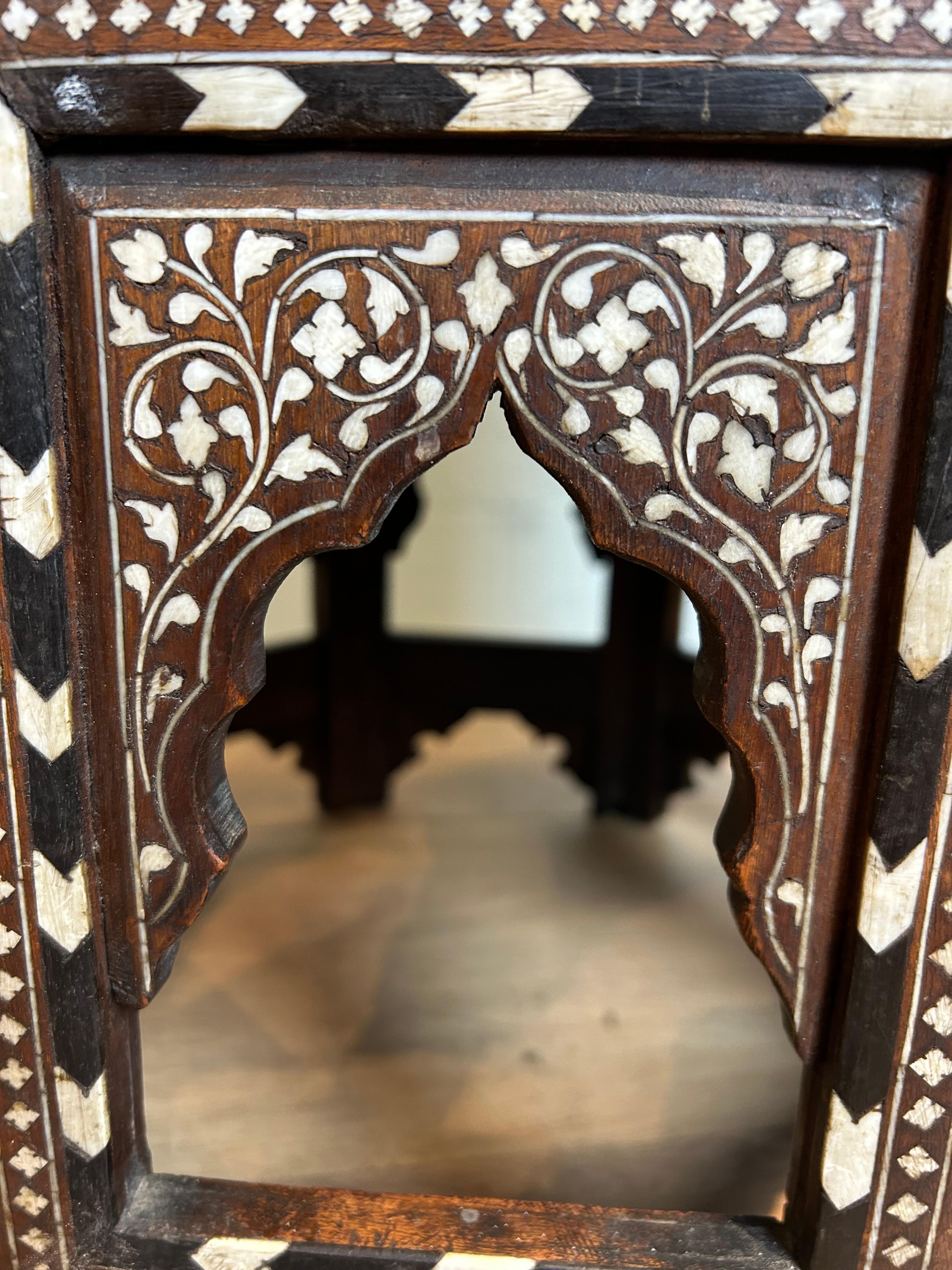 Late 19th Century Hoshiapur Anglo Indian Profusely Inlaid Octagonal Table c1880