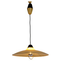 Hoso Leuchten Yellow Hanging Lamp Made Very Rare by Bauhaus, Germany
