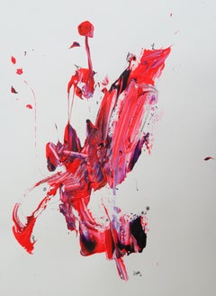 "AB: Untitled 7" Acrylic Painting 16.5" × 12" inch by Hossam Dirar 