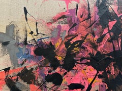 "Untitled 4" Abstract Acrylic on linen Painting 32'x46' inch by Hossam Dirar