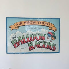 Hot Air Balloon Race Metal Sign, 1980s USA