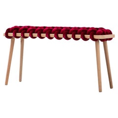 Hand Made Kirsche Samt gewebte Bank 47 "Länge von Knots Studio