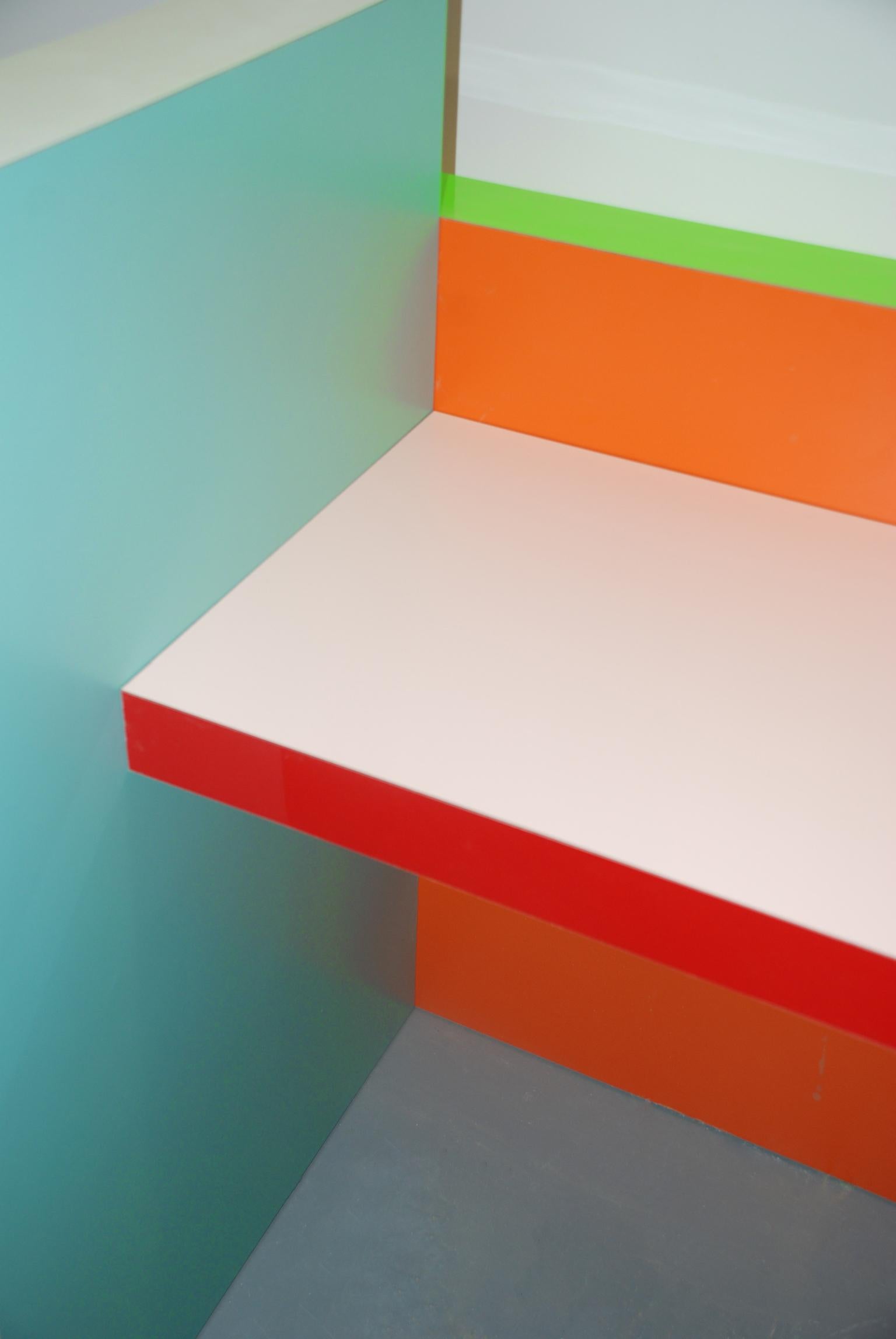 Hot Desk 1, Miami by Russell Bamber, Geometric Shaped Desk, Colored Laminate For Sale 5
