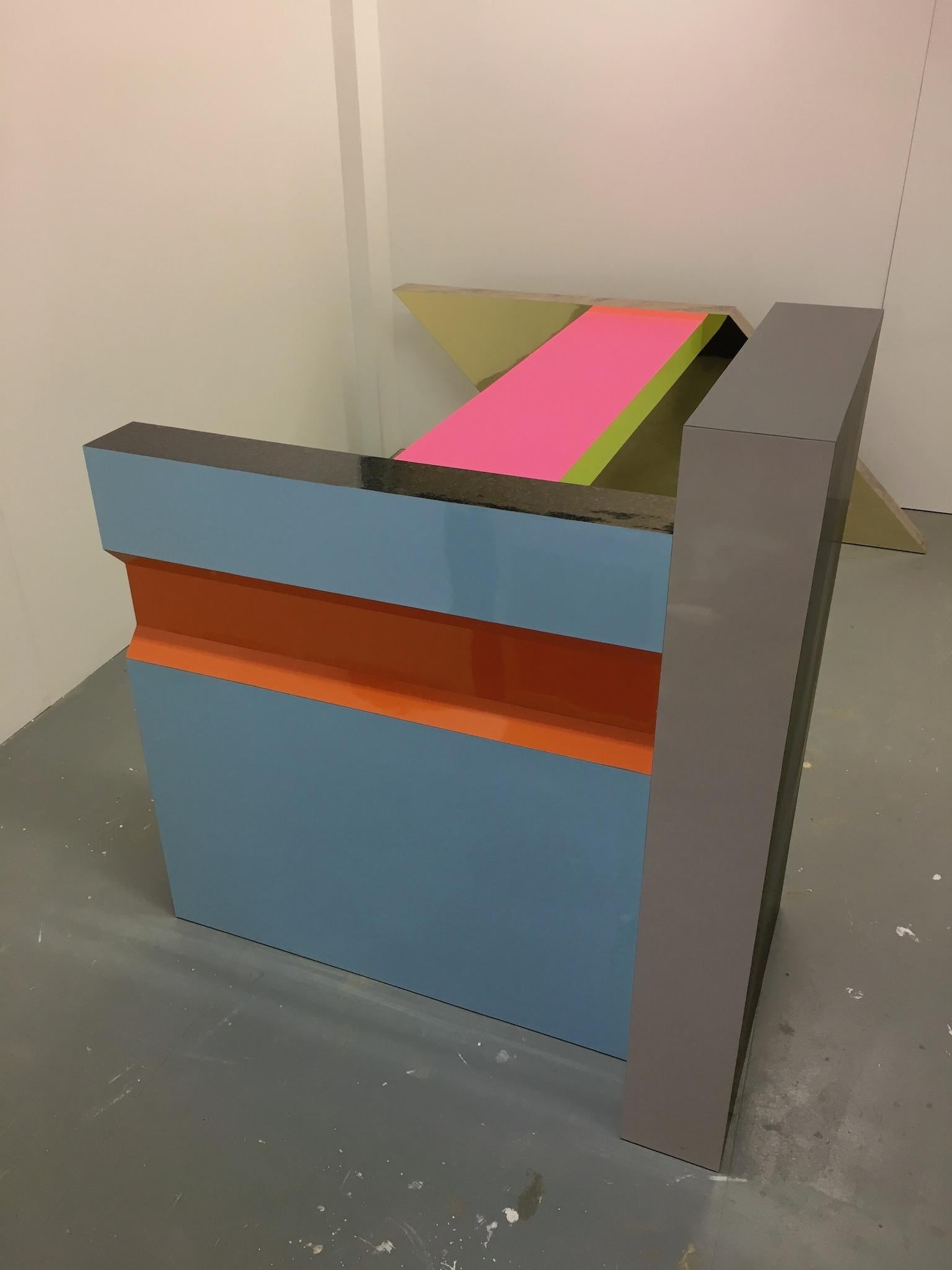 Hot Desk 2, Berlin, by Russell Bamber, 2018, Colored Laminate on Ply Structure For Sale 1