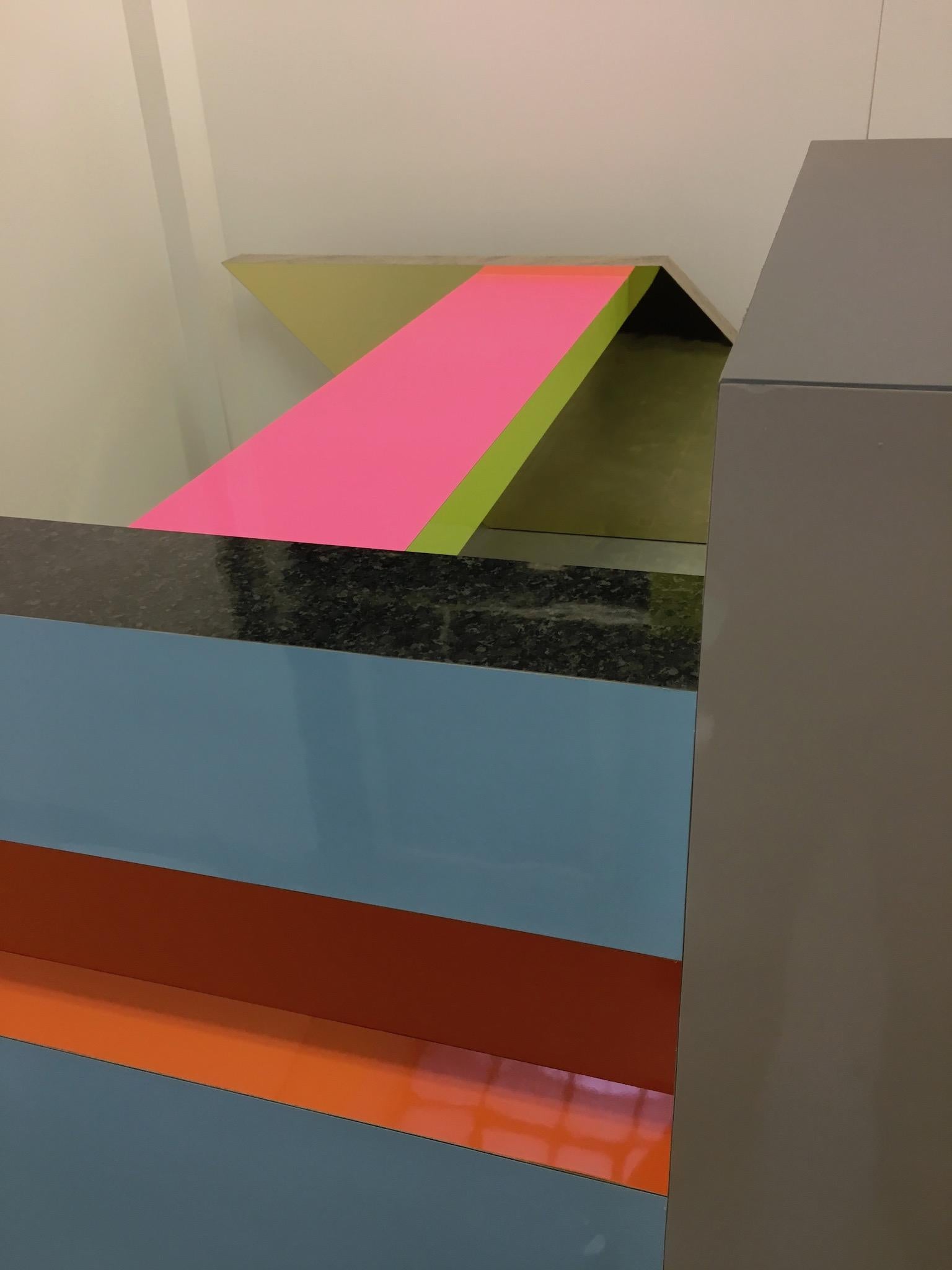 Hot Desk 2, Berlin, by Russell Bamber, 2018, Colored Laminate on Ply Structure For Sale 6