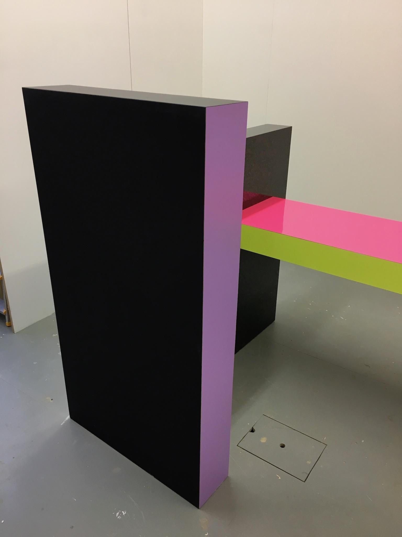Hot Desk 2, Berlin, by Russell Bamber, 2018, Colored Laminate on Ply Structure For Sale 9