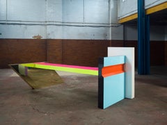 Hot Desk 2, Berlin, by Russell Bamber, 2018, Colored Laminate on Ply Structure