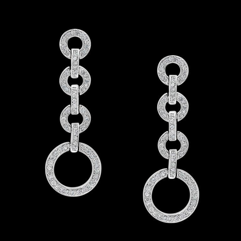 Hot Fashionable  Long  Dangling Four Circle Sterling Silver Earrings
Hot Fashionable  Long  Dangling Four Circle Sterling Silver Earrings  in Cubic Zirconia 
Please read the review about his item from the customer who purchased it from me.
Cubic