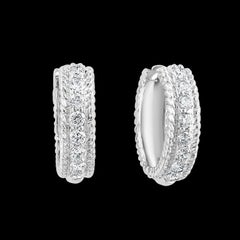 Hot Fashionable Small 0.8 Inch Sterling Silver & Cubic Zirconia Hoop Earrings