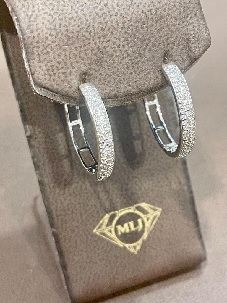 sterling silver cubic zirconia hoop earrings