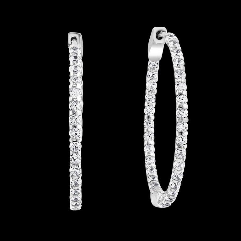 Hot Fashionable Small  1.2 Inch  Sterling Silver & Cubic Zirconia Hoop Earrings
Hot Fashionable Small  1.2 Inch to 1.5 inch wide  , Weight 6.4 gm  to 7 gm  in Sterling Silver And Cubic Zirconia  Earrings
Please read the review about his item from
