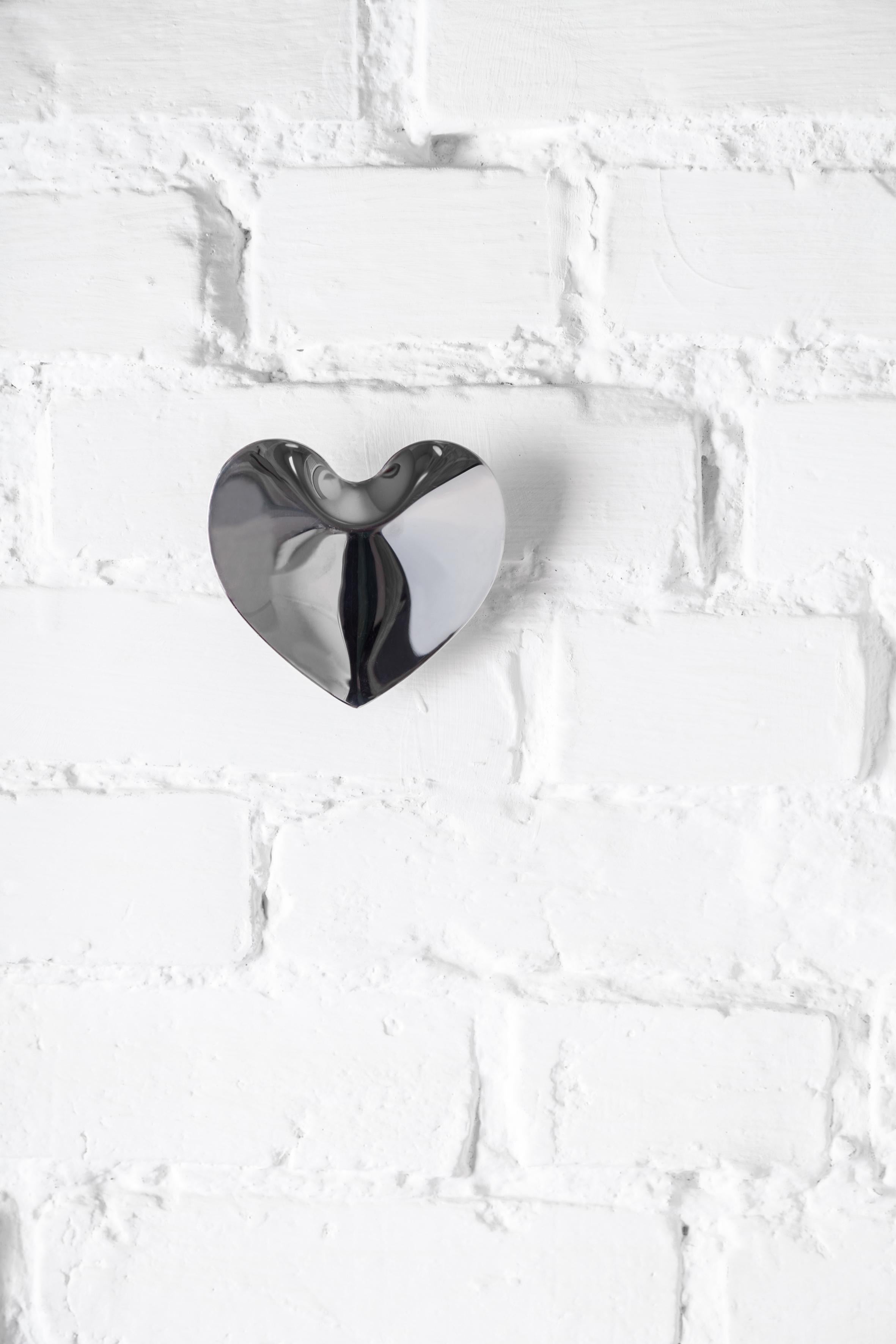Contemporary Hot Heart Hanger Polished Stainless Steel by Zieta