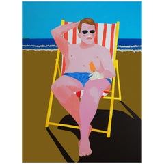 'Hot Ken' Figurative Portrait Painting by Alan Fears Pop Art