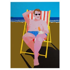 Figuratives Porträtgemälde „Hot Ken“ von Alan Fears, Pop Art