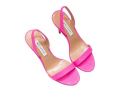 Rosa Aquazzura Slingback Sandaletten mit Absatz Größe 36.5