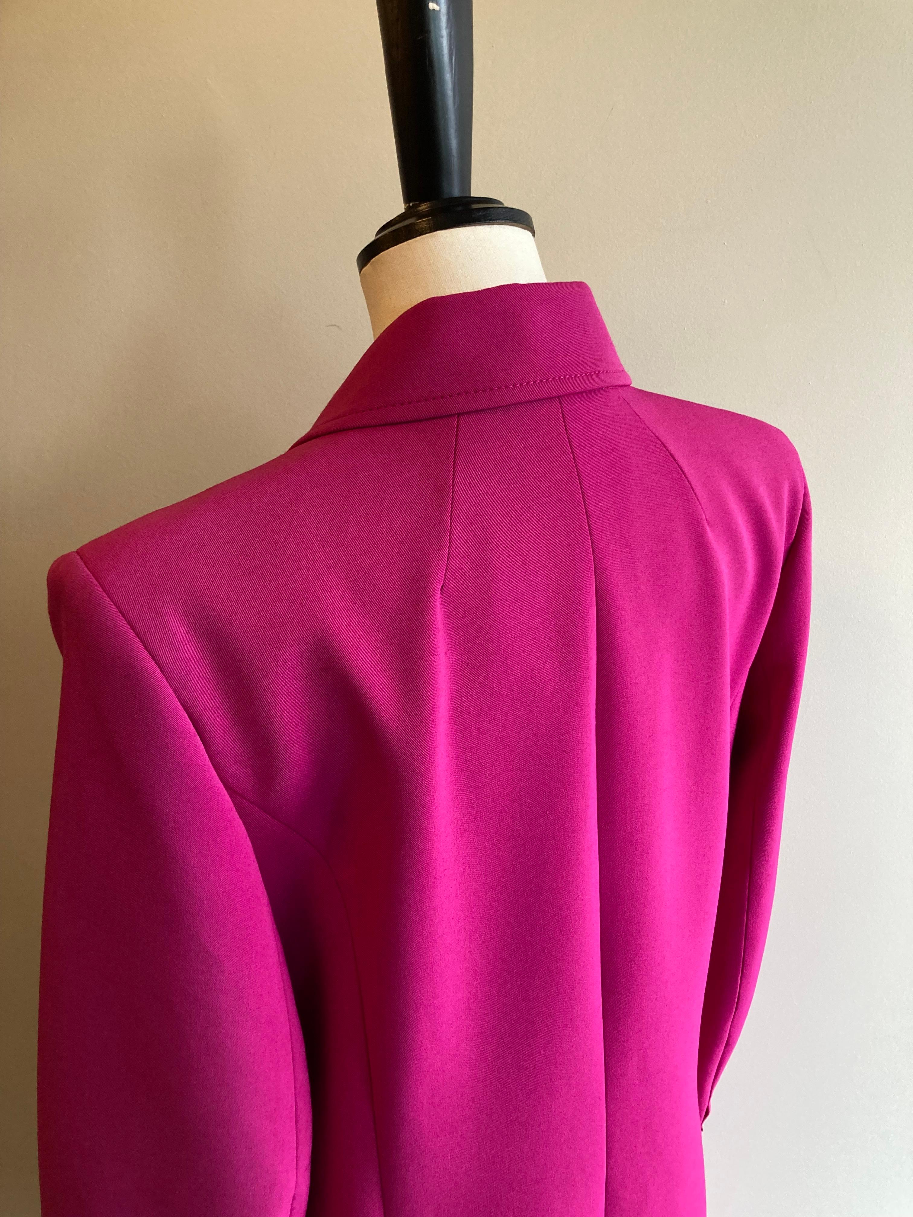 Hot Pink Balenciaga Hourglass Coat In New Condition In Glasgow, GB