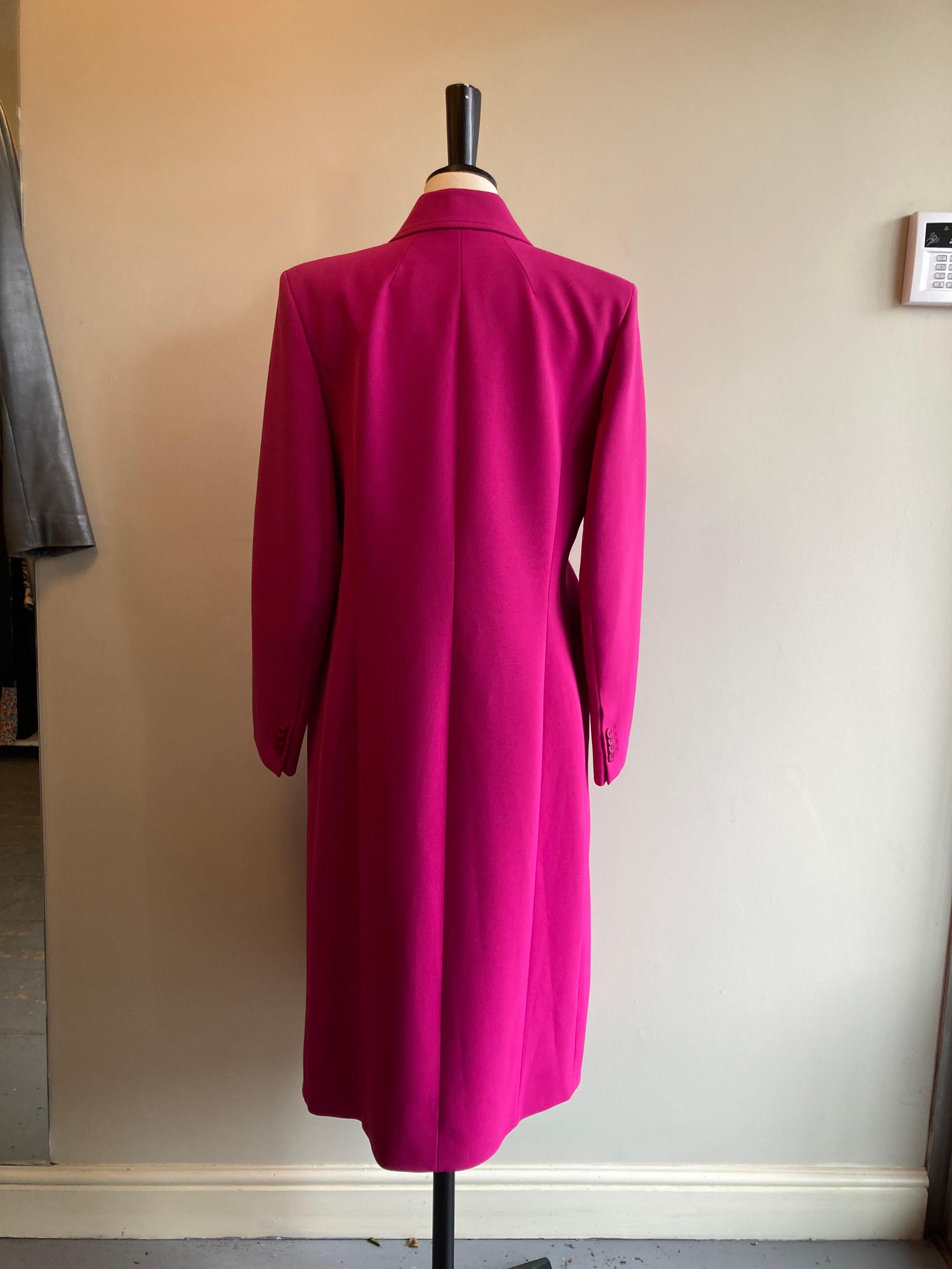 Women's Hot Pink Balenciaga Hourglass Coat