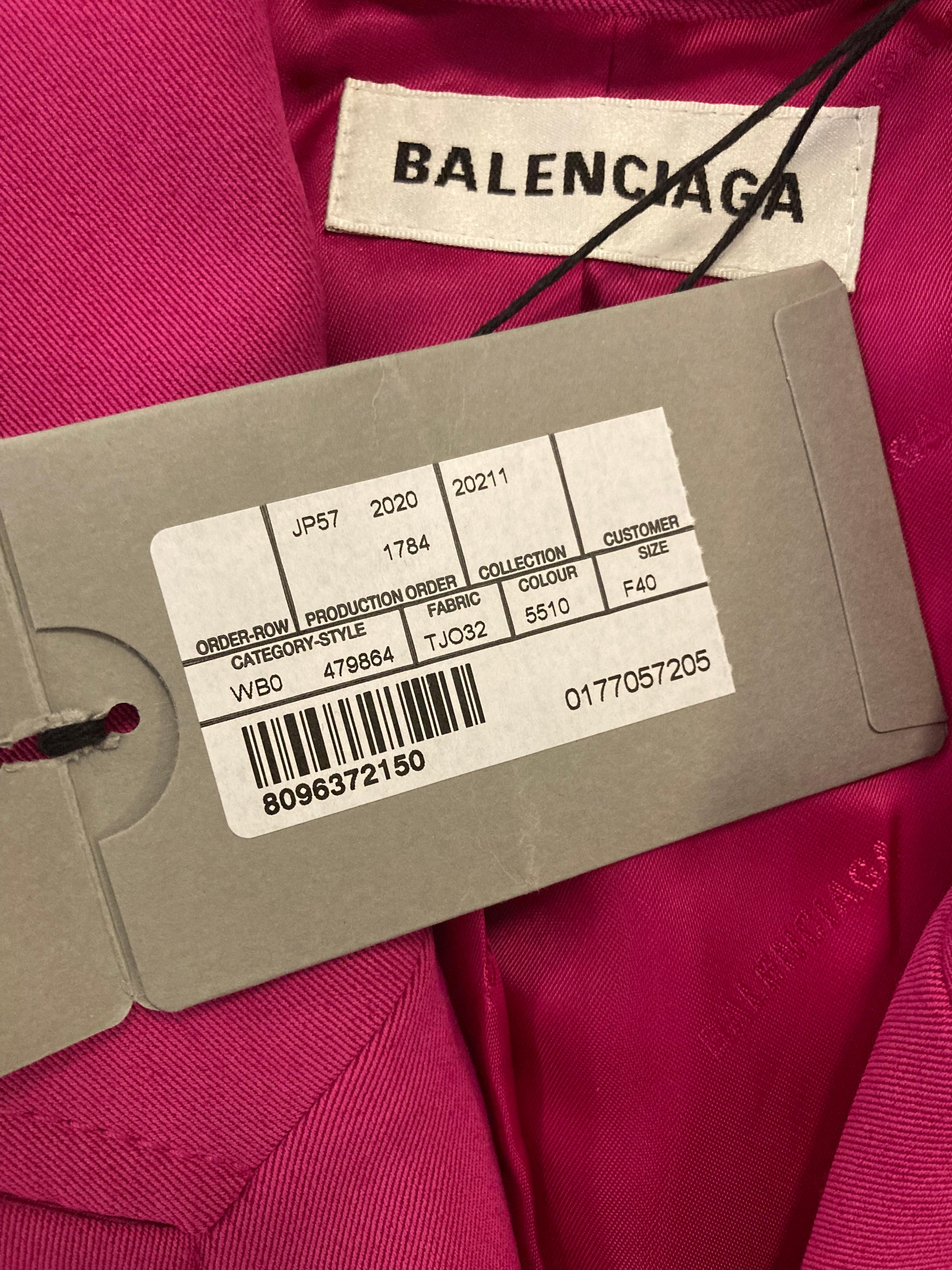 Hot Pink Balenciaga Hourglass Coat 1
