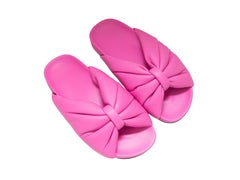 Hot Pink Balenciaga Leather Slide Sandals Size 36
