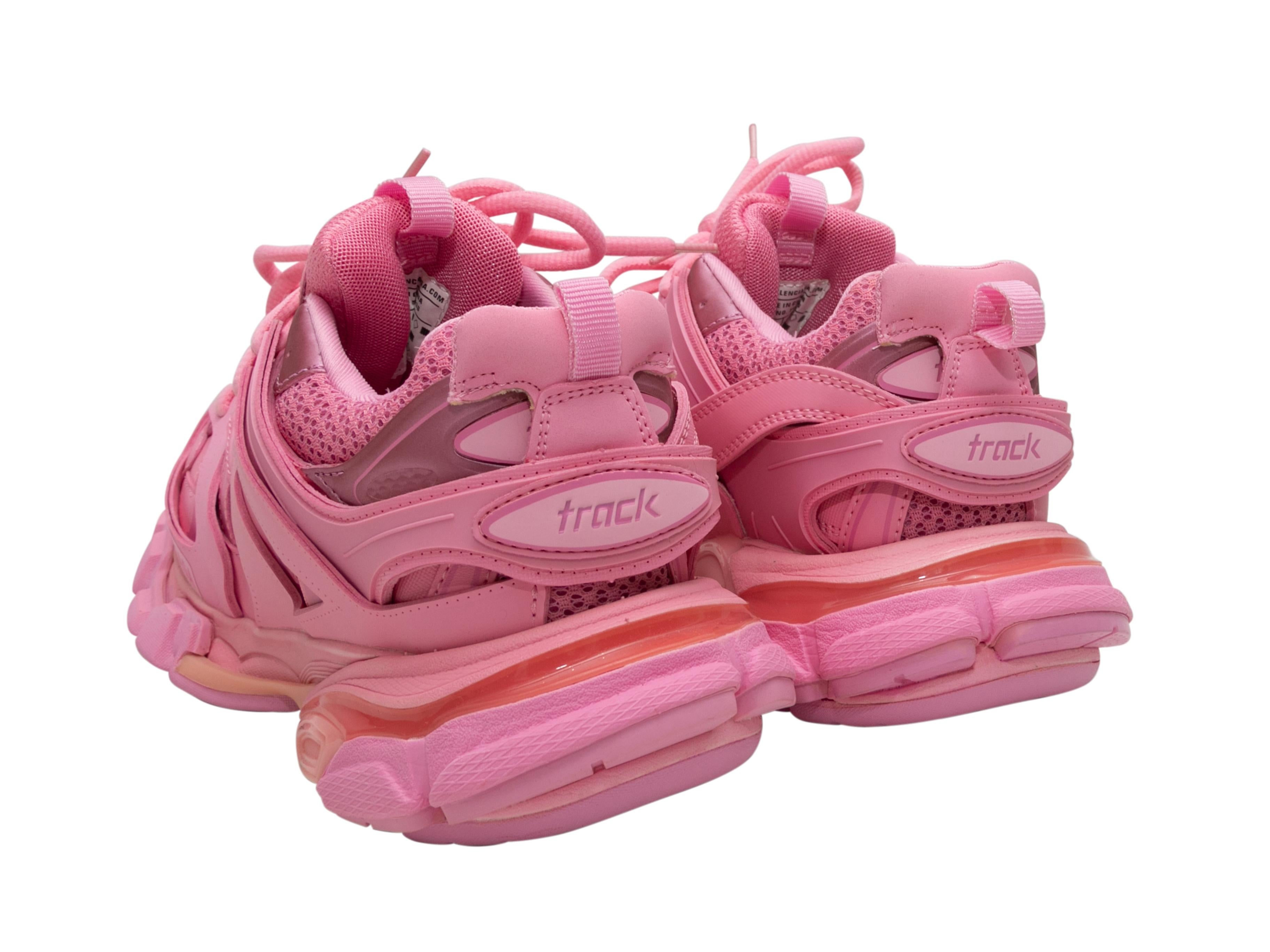 Women's Hot Pink Balenciaga Low-Top Track Sneakers Size 38