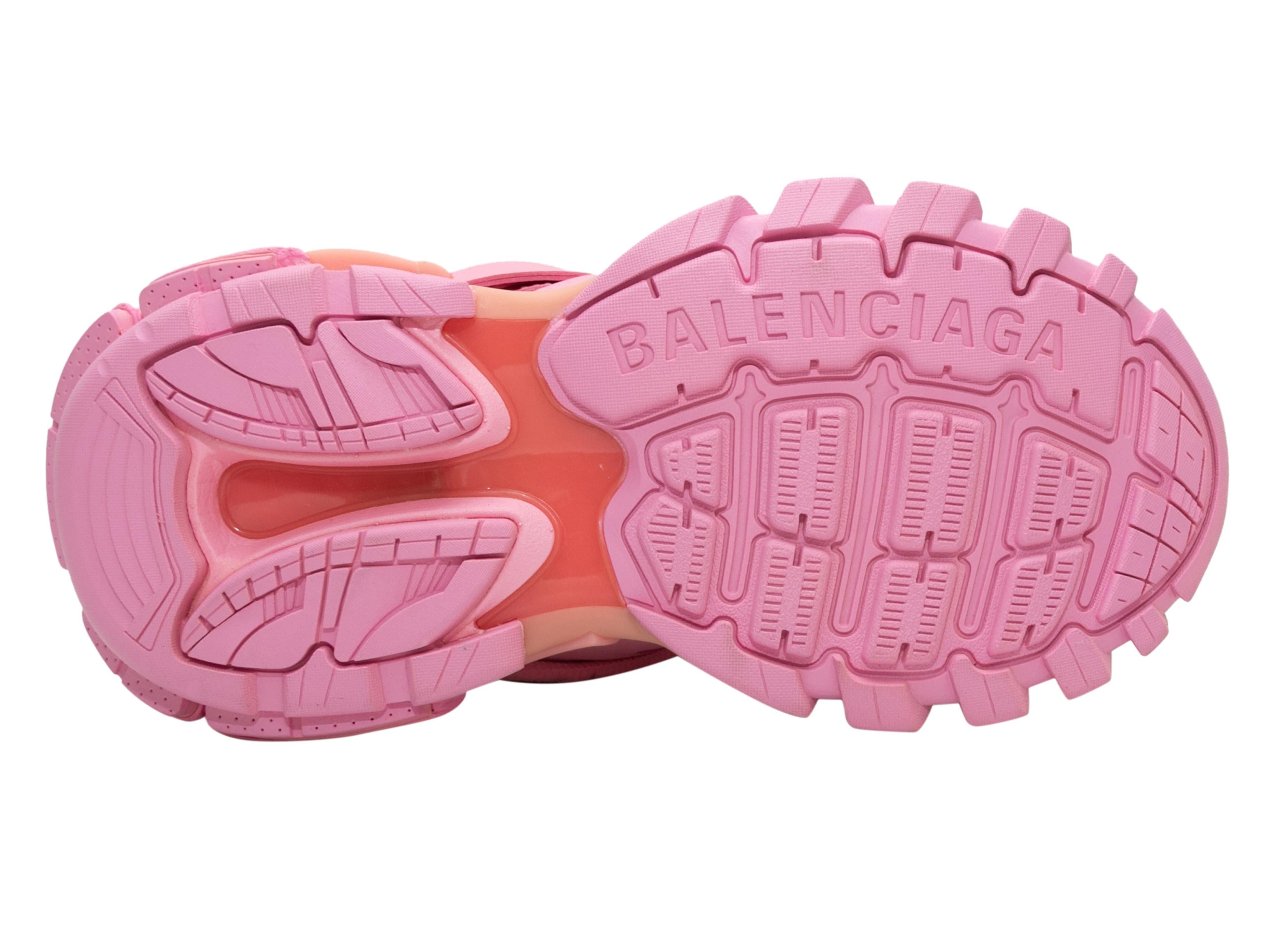 Hot Pink Balenciaga Low-Top Track Sneakers Size 38 1