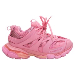 Hot Pink Balenciaga Low-Top Track Sneakers Size 38