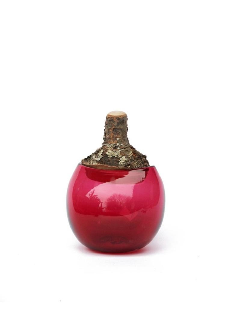 Organico moderno Ciotola con rami rosa caldo II, Pia Wüstenberg in vendita