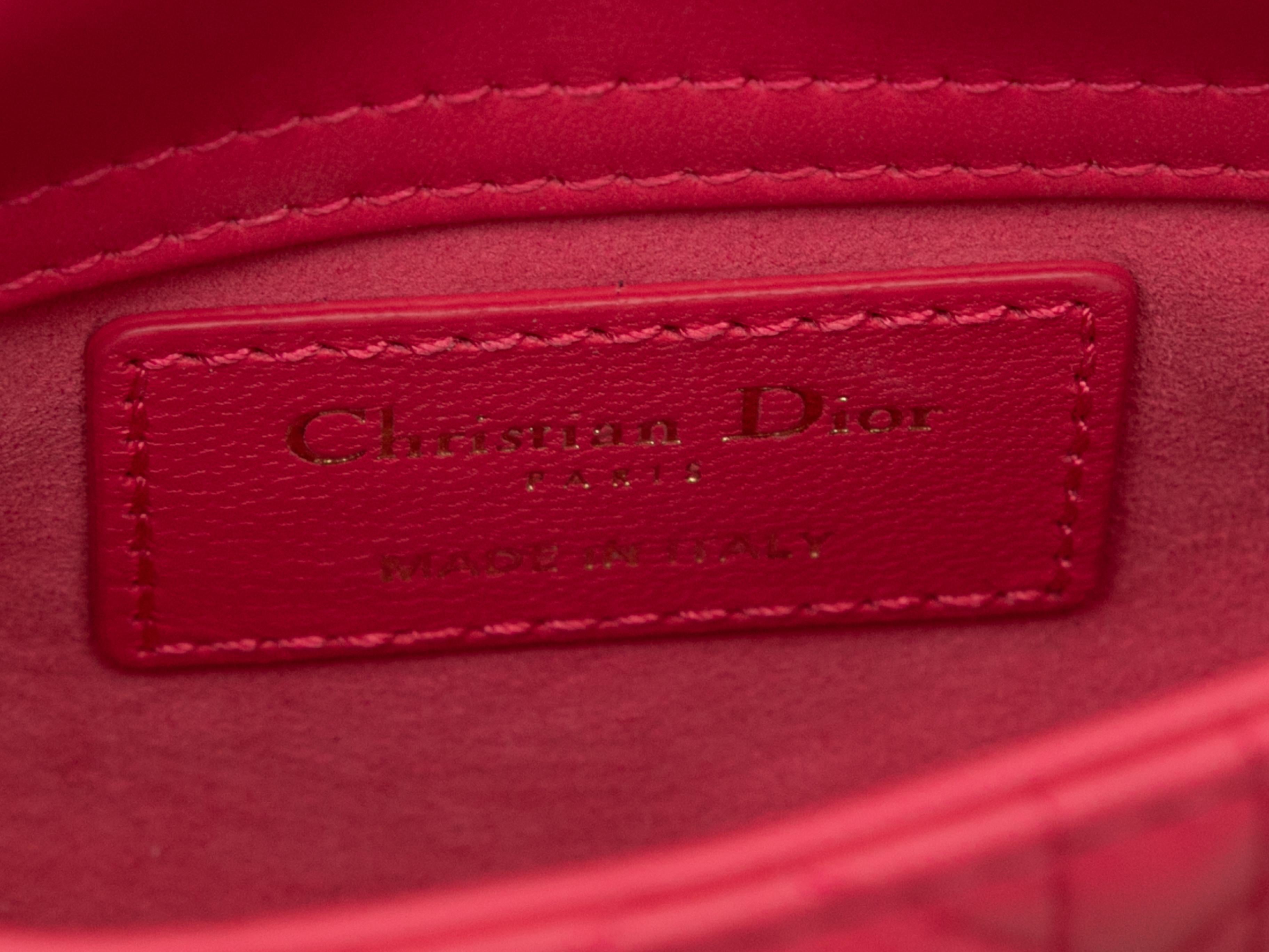 Hot Pink Christian Dior Mini Lady Dior Bag For Sale 3