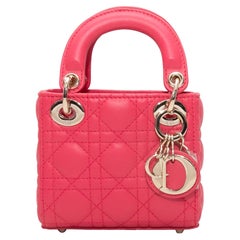 Hot Pink Christian Dior Mini Lady Dior Bag