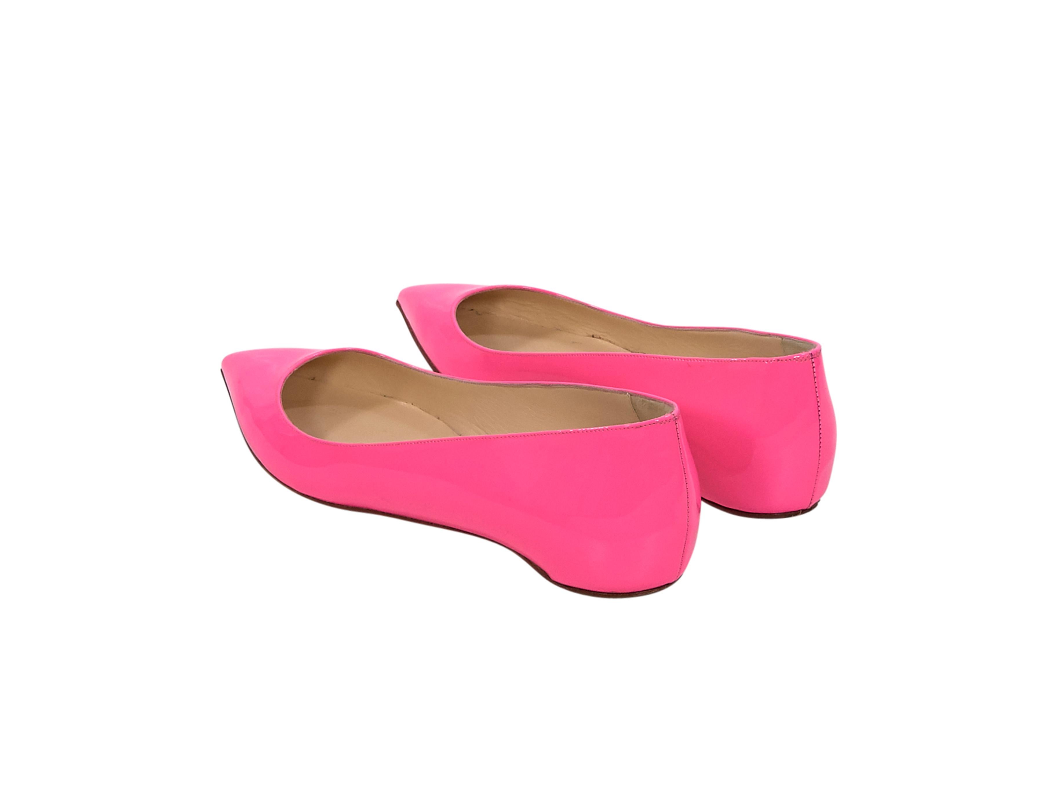 pink patent leather flats