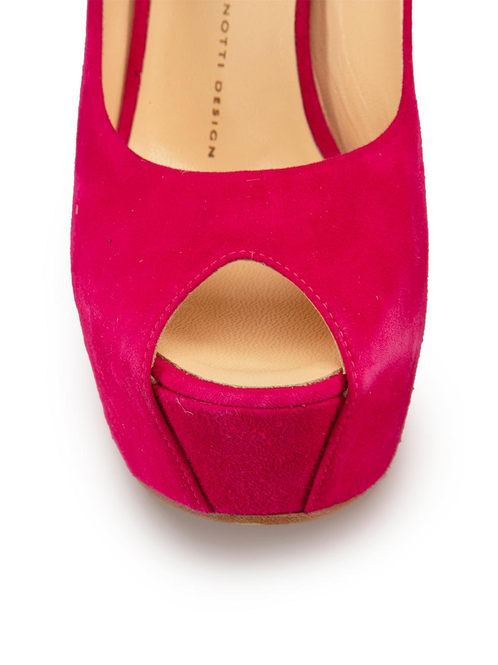 Hot Pink Curve Jem Suede 130mm Half Wedge Size IT 38 1