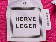 Hot Pink Herve Leger Sleeveless A-Line Mini Dress Size US XS