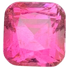Hot Pink Natural Tourmaline 7.91 Ct Cushion Cut Loose Gemstone for Ring/Jewelry