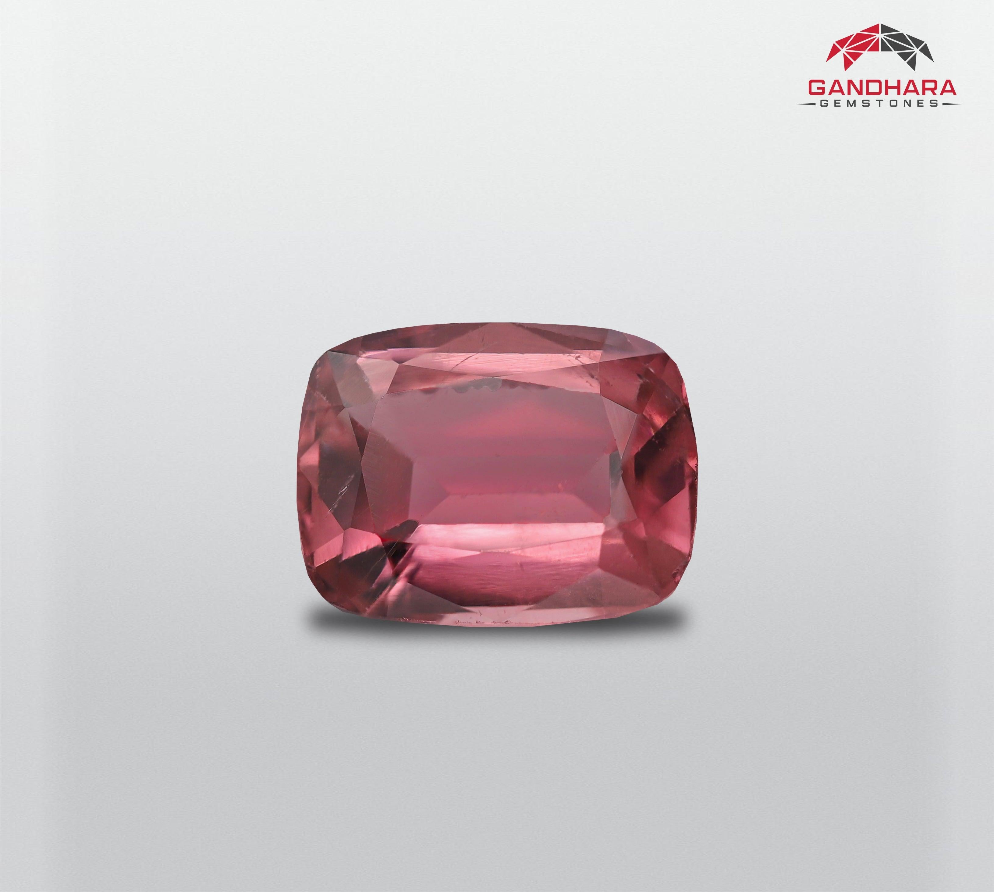 Hot Pink Natural Tourmaline Gemstone of 3.52 carats from Afghanistan has a wonderful cut in a Cushion shape, incredible Pink color. Great brilliance. This gem is  Vvs Clarity.

Product Information
GEMSTONE TYPE:	Hot Pink Natural Tourmaline