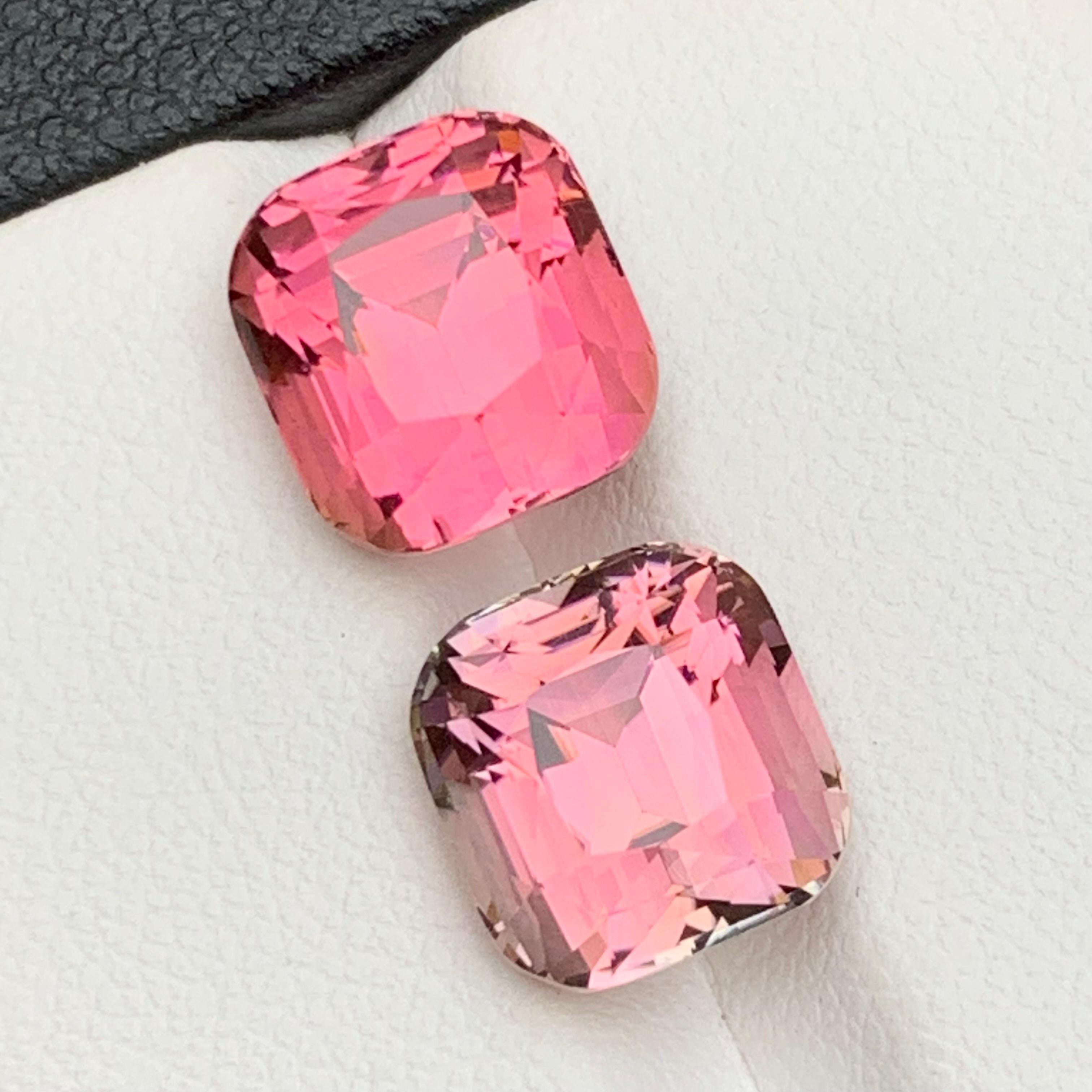 Contemporary Hot Pink & Neon Bubble Gum Pink Natural Tourmaline Loose Gemstones 10.20Ct-Jewel For Sale