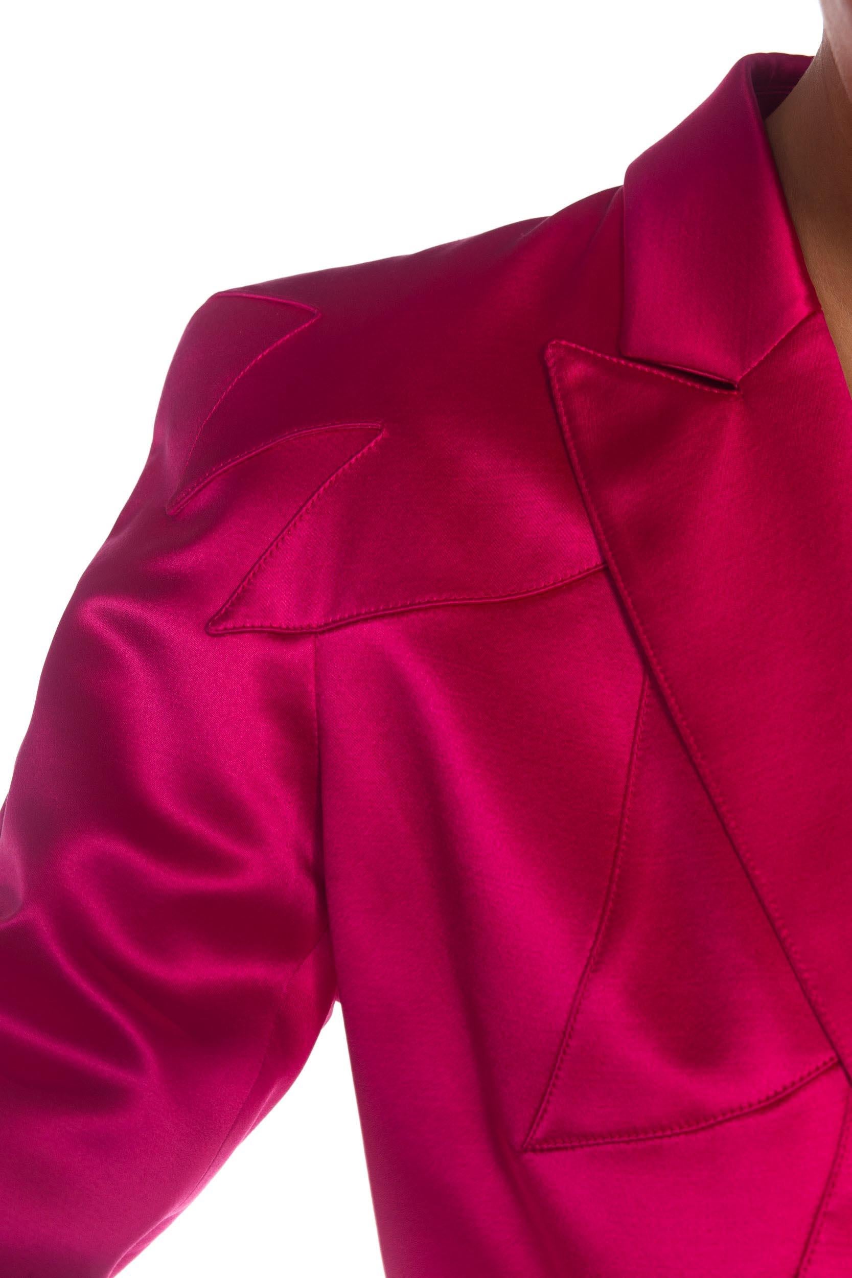 1980S THIERRY MUGLER Hot Pink Silk Satin Jacket at 1stDibs | hot pink ...