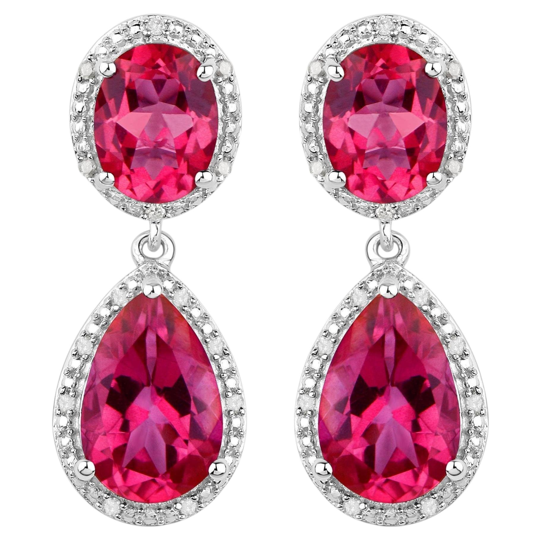 Orecchini Hot Pink Diamond con diamanti 11,35 carati totali
