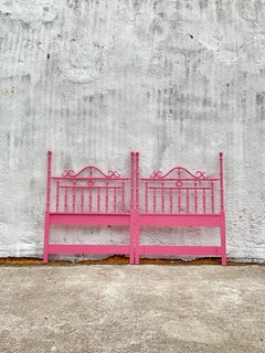Hot Pink Twin Sized Headboards- a Pair