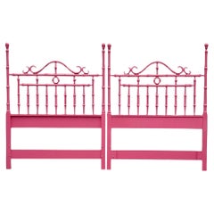 Tête de lit rose vif pour lits jumeaux - une paire
