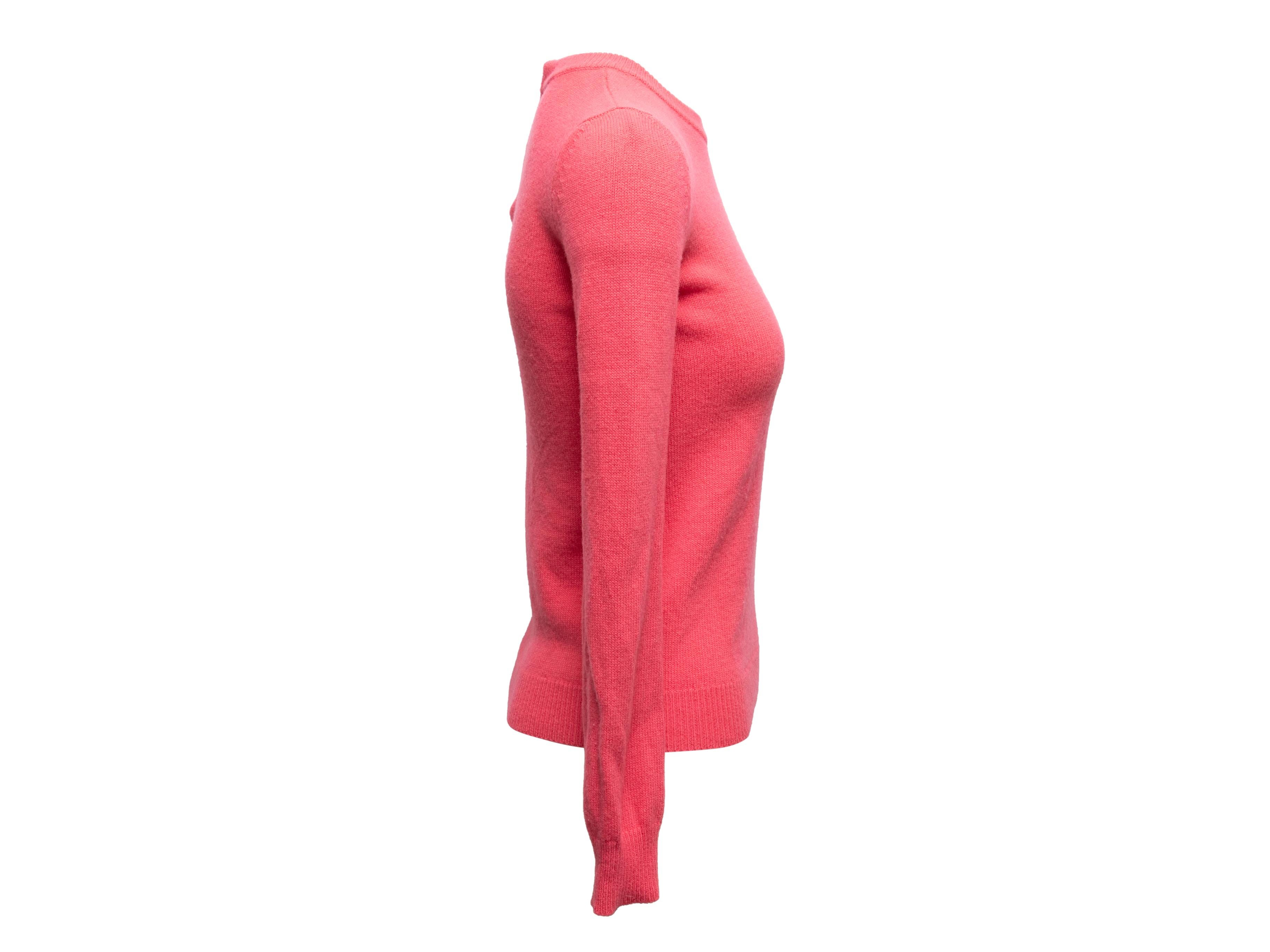 Hot Pink Valentino Virgin Wool & Cashmere Sweater Size US XS For Sale 1