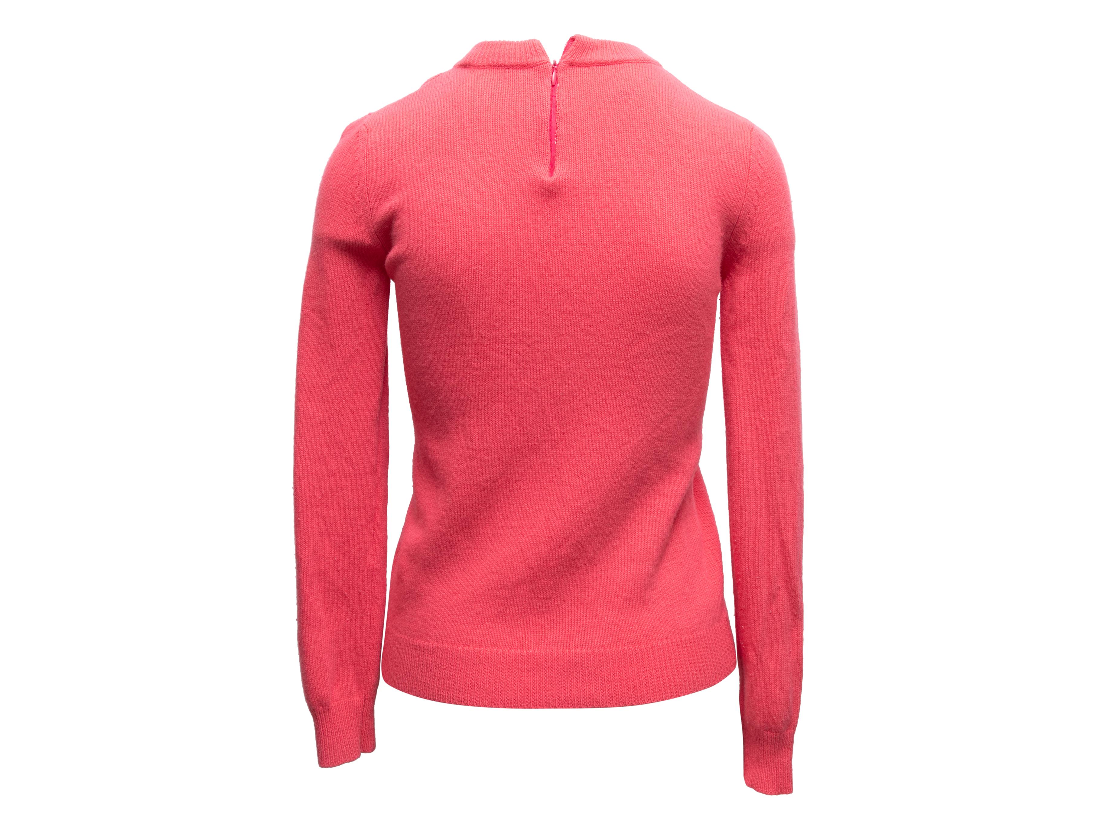 Hot Pink Valentino Virgin Wool & Cashmere Sweater Size US XS For Sale 2
