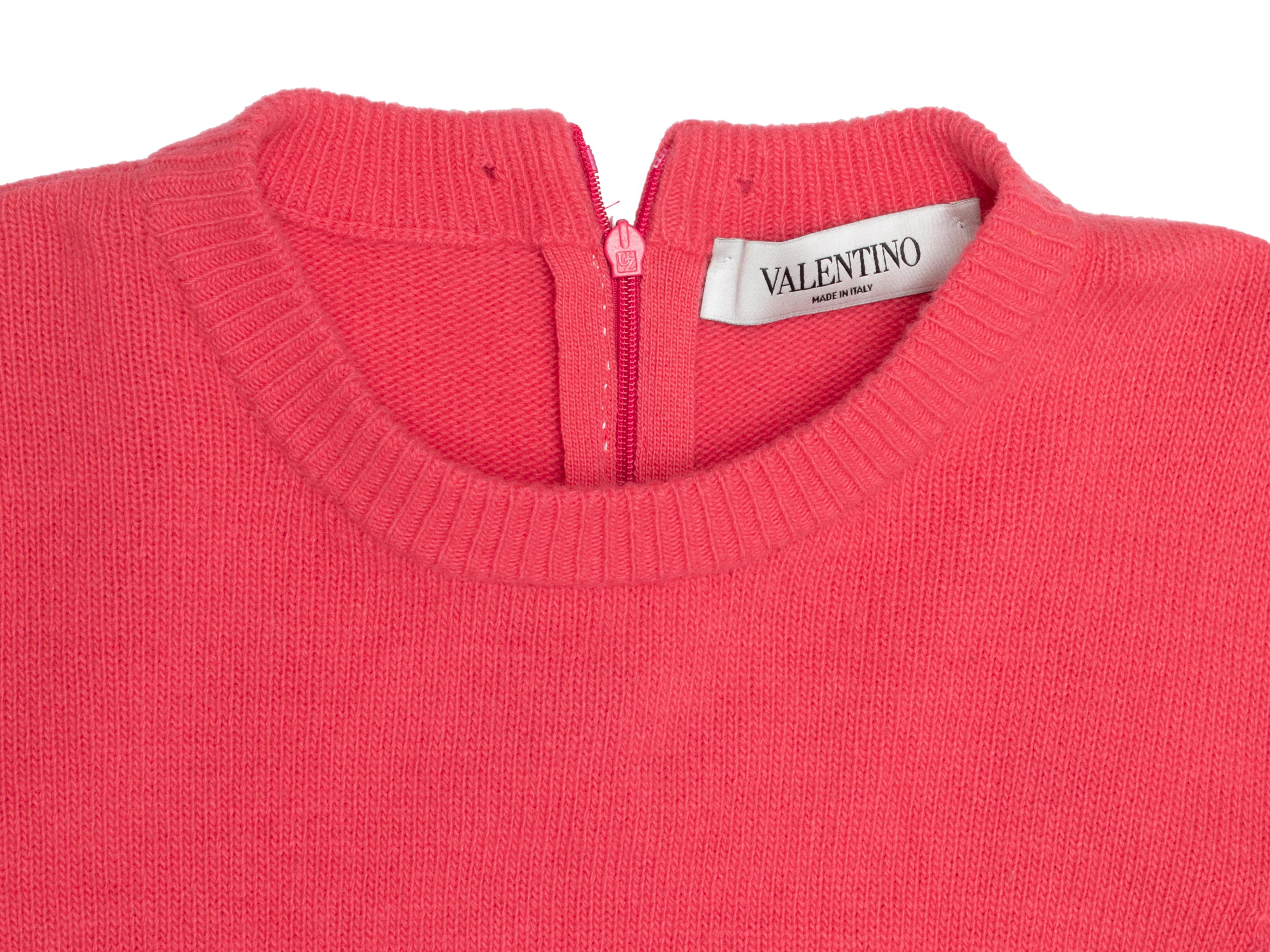 Hot Pink Valentino Virgin Wool & Cashmere Sweater Size US XS For Sale 3