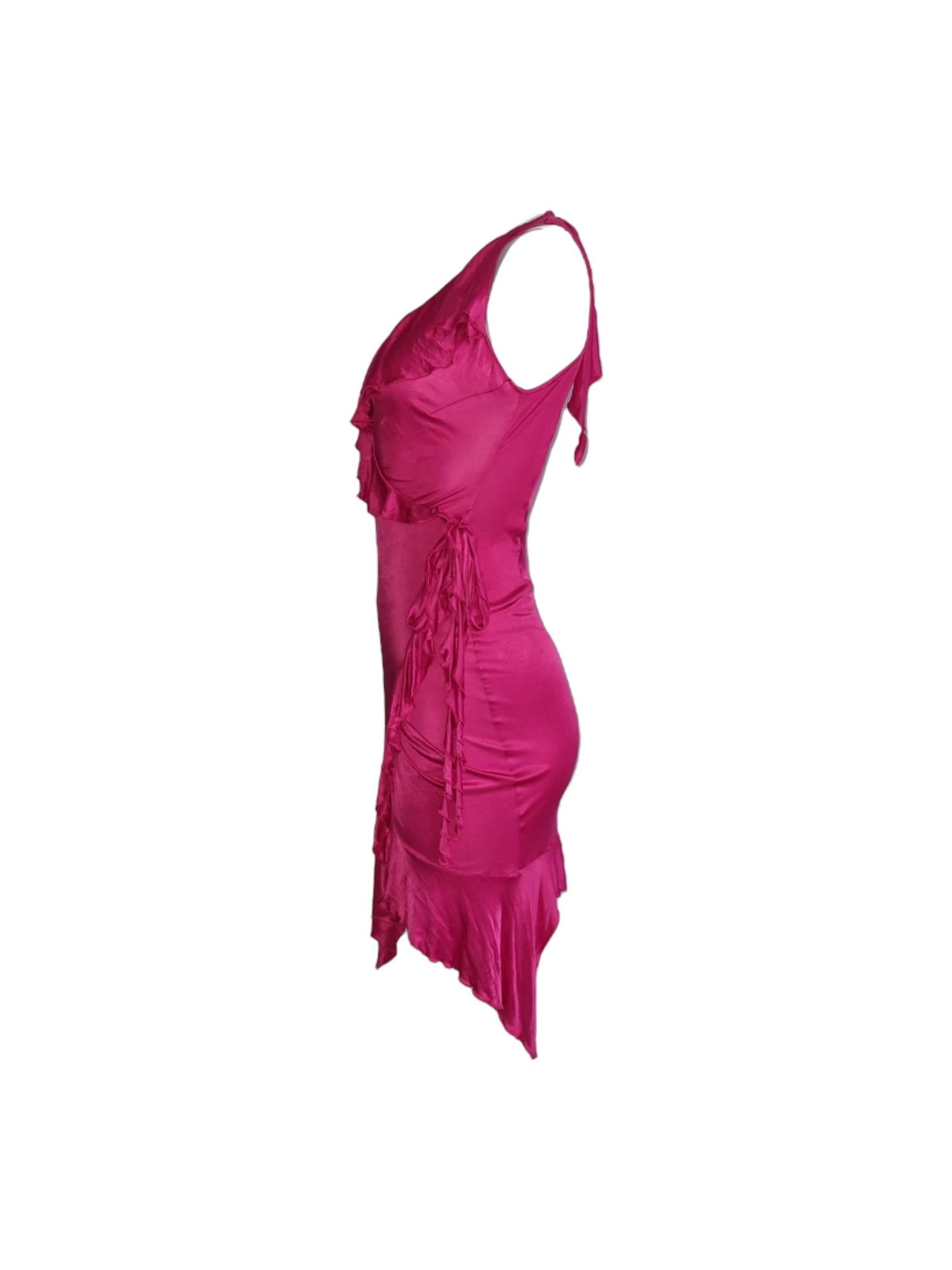 Women's Hot pink Versace runway dress, SS 2004