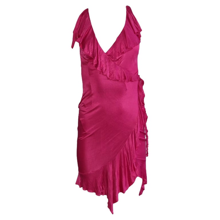 Hot pink Versace runway dress, SS 2004 For Sale at 1stDibs
