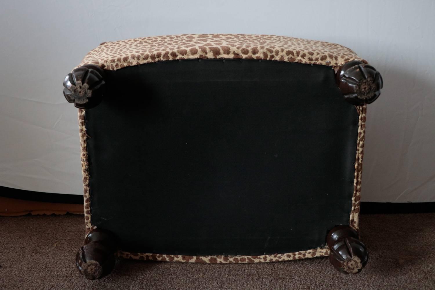 20th Century ON SALE NOW!  Hot to Trot 1950 Mid Mod Cheetah Ottoman 