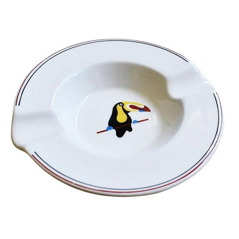 Mid-Century Modern Hotel Avila Caracas Ceramic Toucan Bird Ashtray or Trinket Dish by Royal Doulton