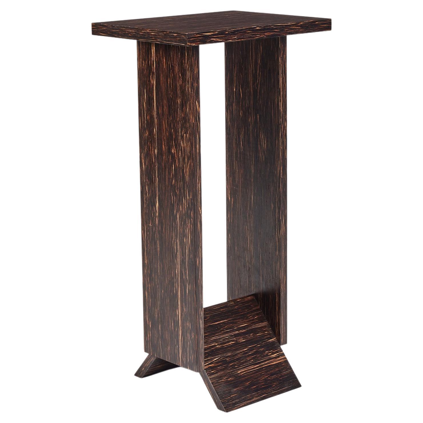 'Hotel de Tour' Palm Wood Pedestal Table in the Manner of Pierre Chareau For Sale
