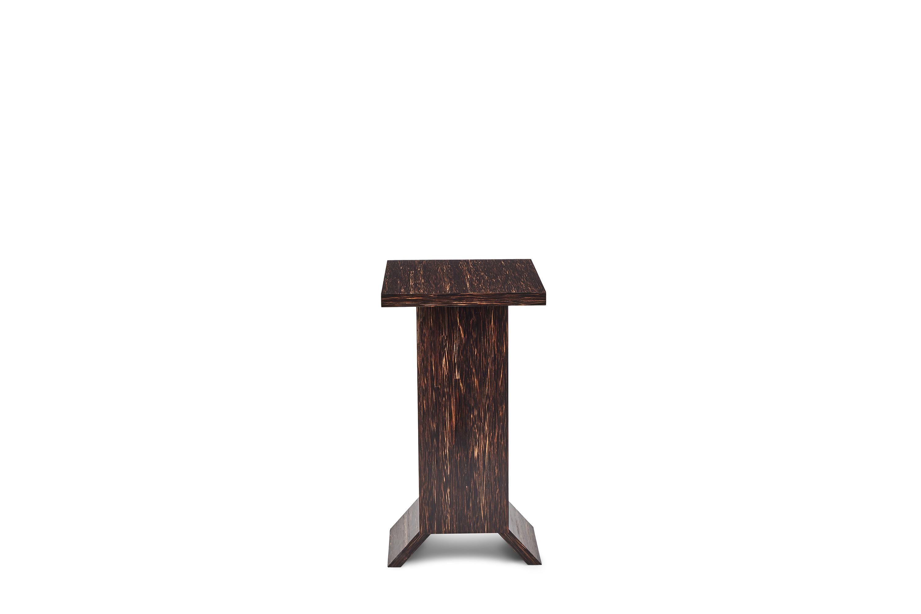 French 'Hotel de Tour' Palm Wood Side Table in the Manner of Pierre Chareau For Sale