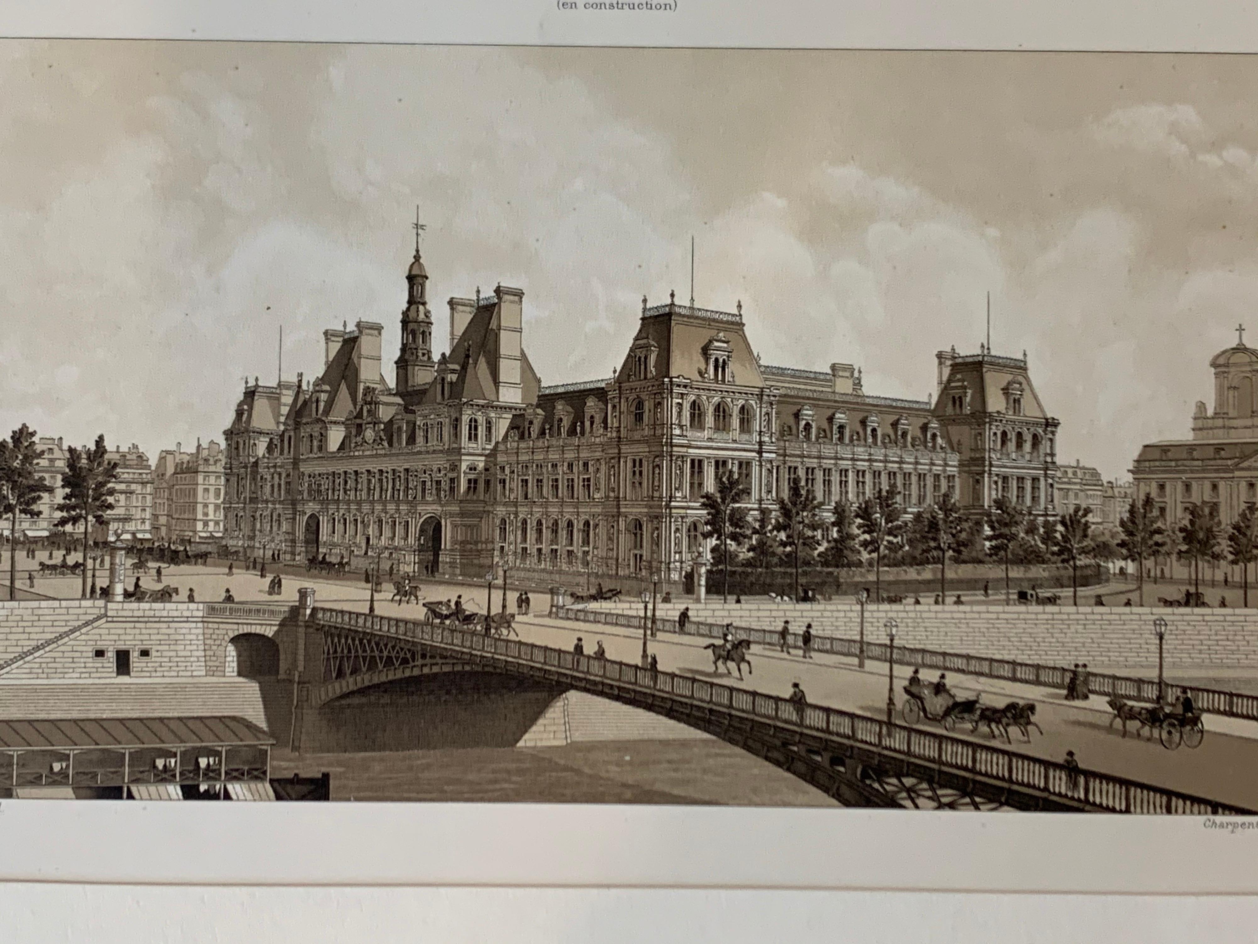 Rare, antique Parisian lithograph from the mid-19th century.